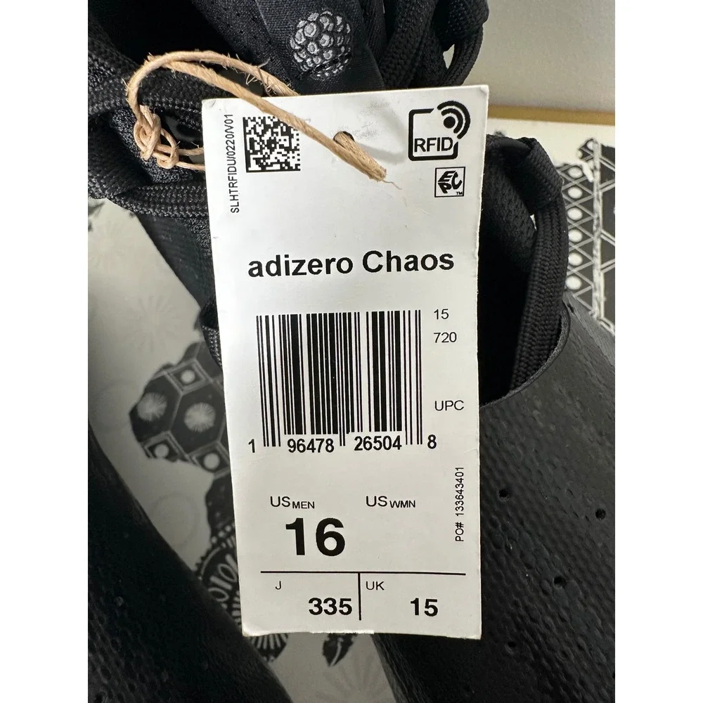 Adidas Adizero Chaos Football Cleats Black Men's‎ Size 16 Mid Top